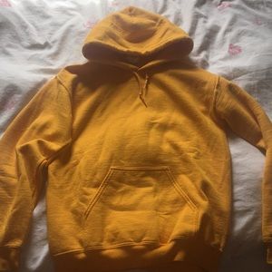 SOLD / Fleece Golden Yellow Gildan Hoodie